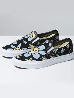 VANS Trippy Grin Classic Slip-On Shoes Womens 7.5
